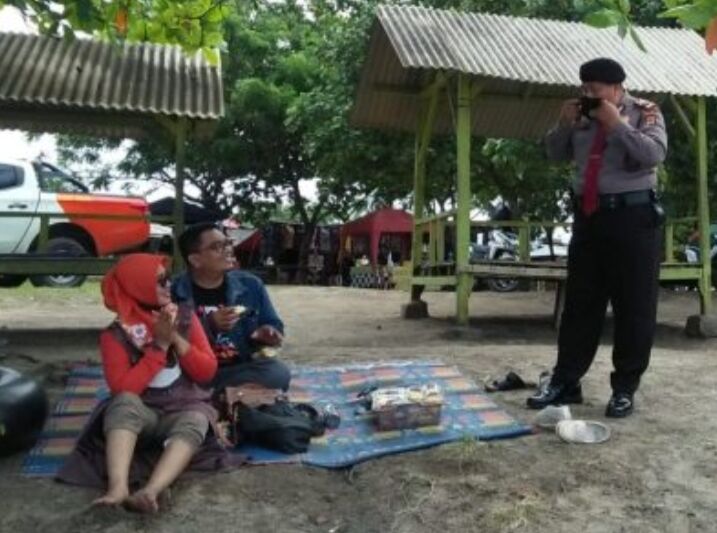 Jaga Keamanan Saat Nataru, Ditpamobvit Polda Banten Patroli Tempat Wisata