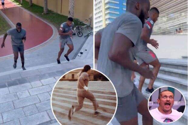 Anthony Joshua Genjot Fisik Ala Rocky Balboa di Dubai