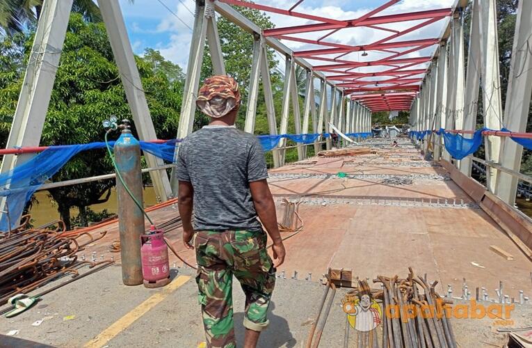 Janji Kontraktor Soal Proyek Jembatan Paringin: Dicor Sebelum Tahun Baru