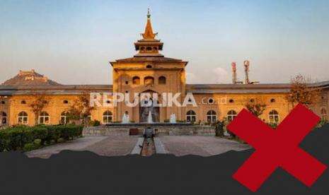 Infografis India Tutup Masjid Jamia Kashmir Tiap Jumat