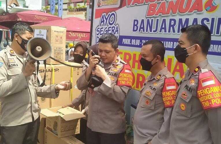 Menarik Minat Masyarakat Ikuti Vaksinasi, Polresta Banjarmasin Berikan Doorprize