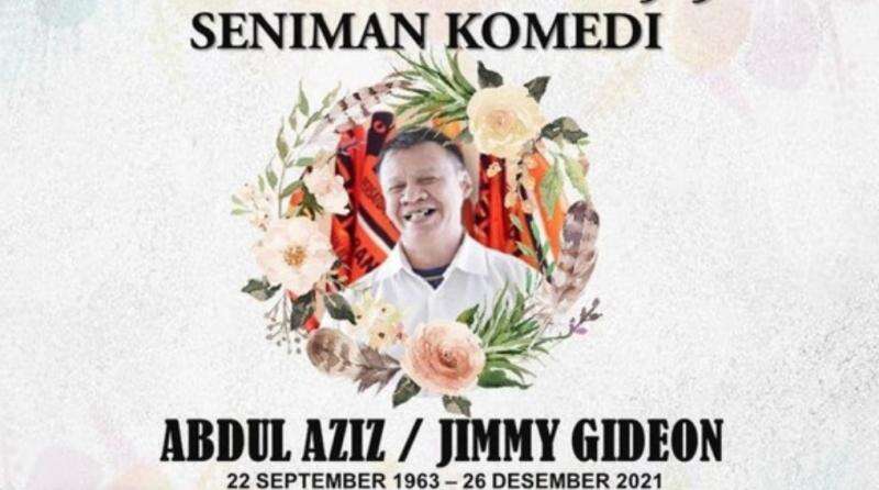 Kabar Duka, Komedian Jimmy Gideon Meninggal Dunia
