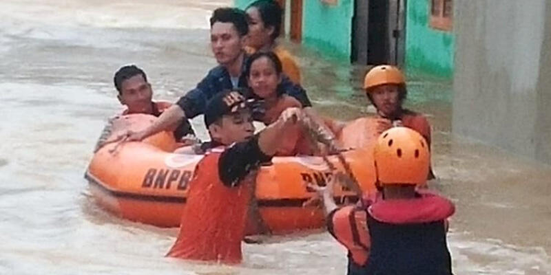 Puluhan Rumah di Muara Enim Terendam Banjir dengan Ketinggian hingga 1,5 Meter