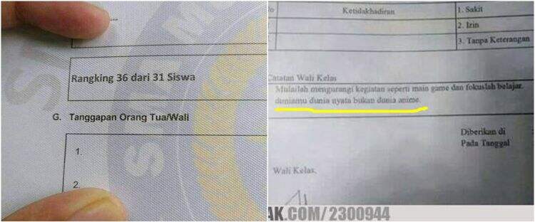 13 Potret lucu tulisan di rapor, bikin wali murid bingung