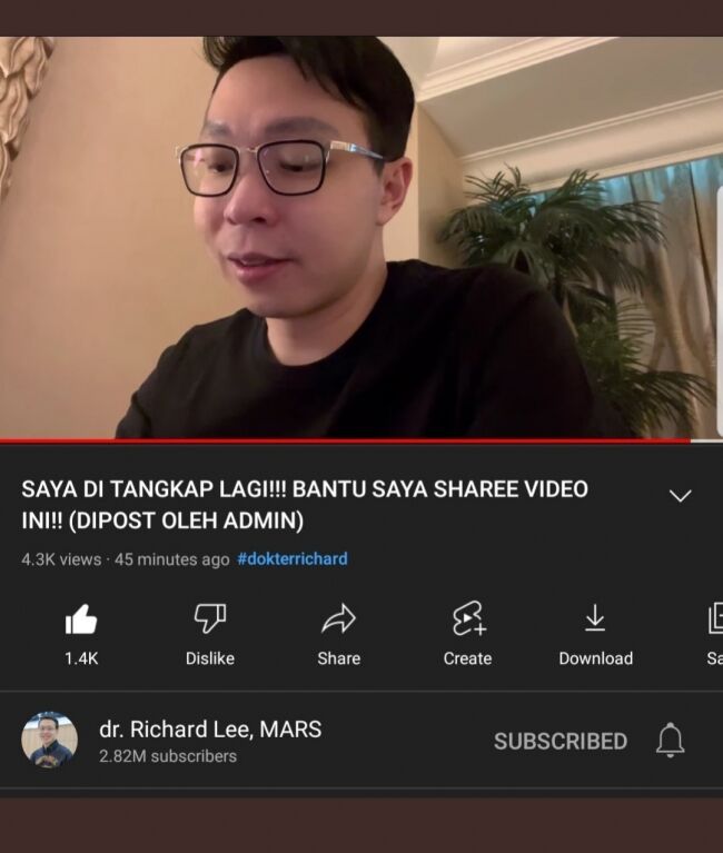 Dokter Richard Lee Kembali Ditahan, Terkait Akses Ilegal ke Instagram Miliknya yang Sedang Dalam Penguasaan Penyidik