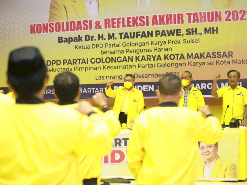 Di Depan Taufan Pawe, Kader Golkar Makassar Siap Menangkan Airlangga Presiden