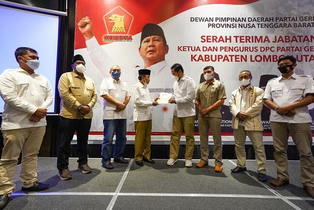 Diyakini Dongkrak Suara, DPP Gerindra Angkat Wabup Lombok Utara Pimpin Partai
