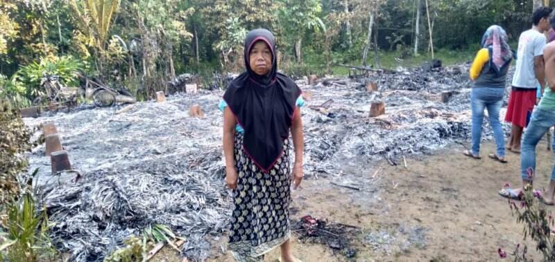 Terbakar, Rumah Janda di Pandeglang Rata dengan Tanah