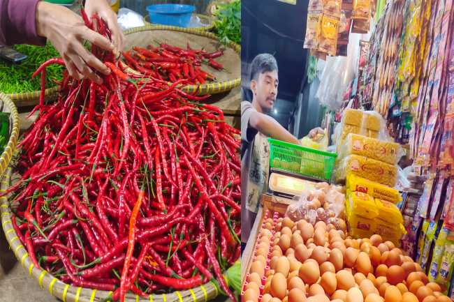 Jelang Tahun Baru Harga Sembako di Pasar Cikurubuk Melonjak Tinggi