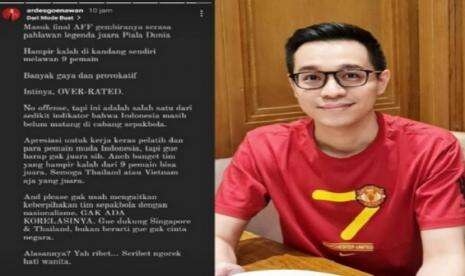 Akun @ardesgoenawan Hapus Komentar-Komentar Negatif atas Unggahannya