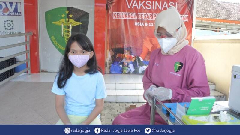 Percepat Herd Immunity, Polres Sleman Gelar Vaksin Anak 6-11 Tahun