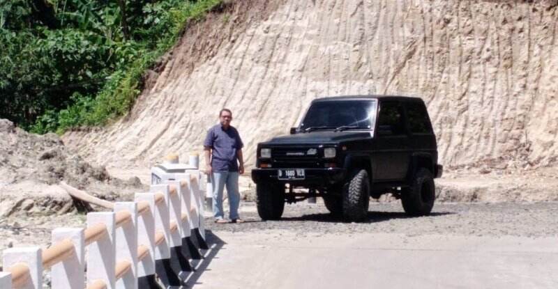 Alhamdulillah Jembatan Cijoro Bendungan Sudah Bisa Dilalui; Kuras Rp1,25 Miliar APBD Lebak