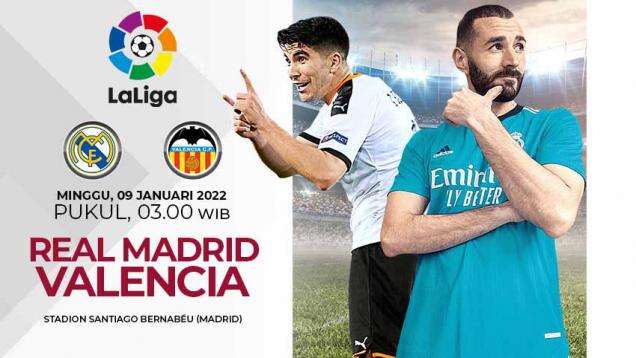 Link Live Streaming Liga Spanyol, Real Madrid vs Valencia