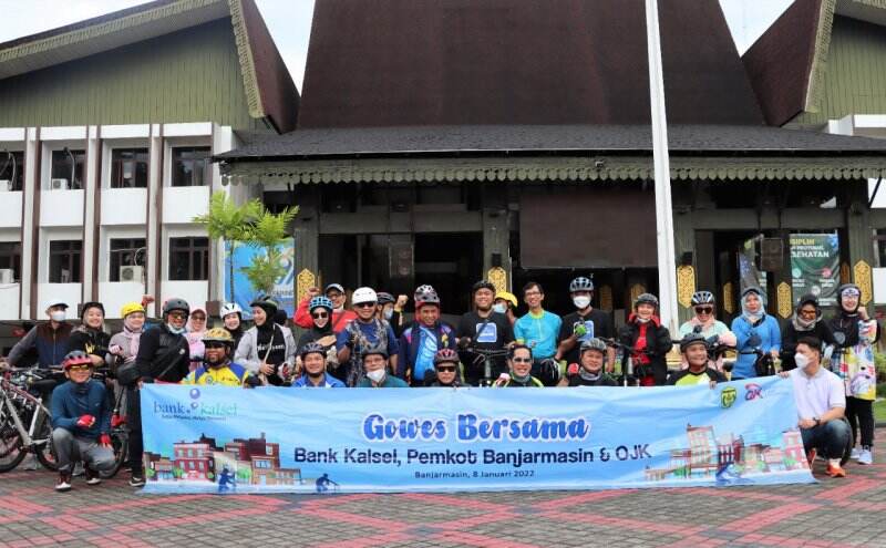 Bank Kalsel Ajak Pemkot Banjarmasin dan OJK Gowes Bareng
