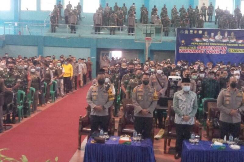 Percepat Vaksinasi, Kapolda Tatap Muka dengan Kades se-Kabupaten Kerinci