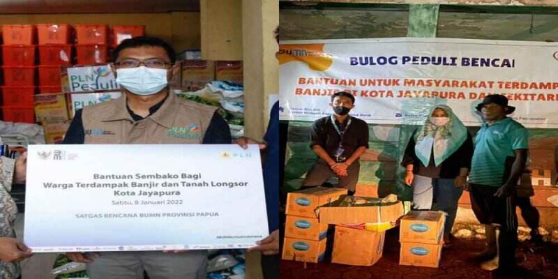 Kementerian BUMN Tanggap Bantu Banjir dan Longsor Papua, Pastikan Pangan dan Listrik Aman