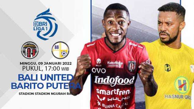 Link Live Streaming Pertandingan Liga 1: Bali United vs Barito Putera