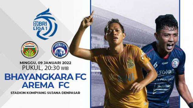 Link Live Streaming Pertandingan Liga 1: Bhayangkara FC vs Arema FC