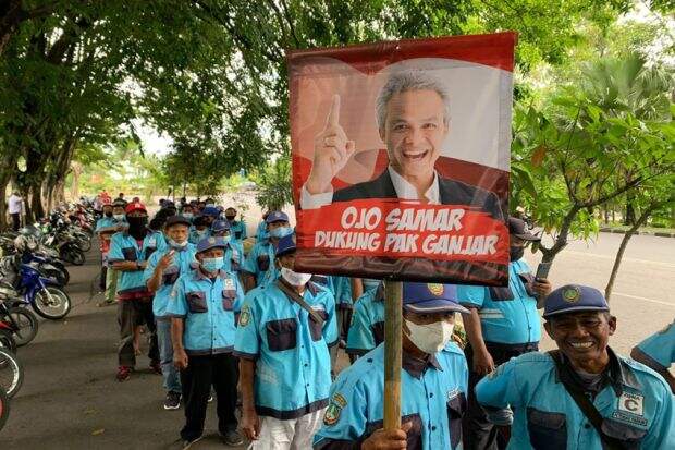 Juru Parkir di Surakarta Dukung Ganjar Pranowo di Pilpres 2024