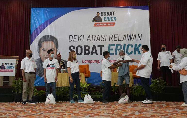 Gelar Deklarasi Serentak Di 10 Provinsi, Sobat Erick Siap Kawal ET Menangkan Pilpres 2024
