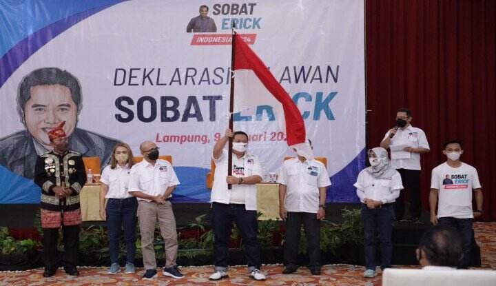 Relawan di 10 Provinsi Dukung Erick Thohir Nyapres 2024