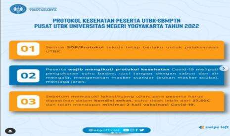 Yuk Cek Protokol Kesehatan Peserta UTBK-SBMPTN 2022 di UNY dan Denah Lokasi