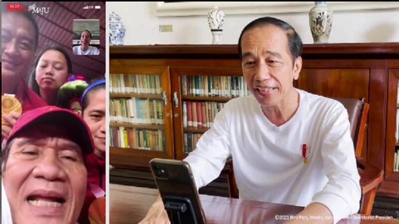 Jokowi Video Call Peraih Emas Paralimpiade Tokyo 2020, Beri Sanjungan hingga Tunggu Leani Ratri Dkk di Istana Negara