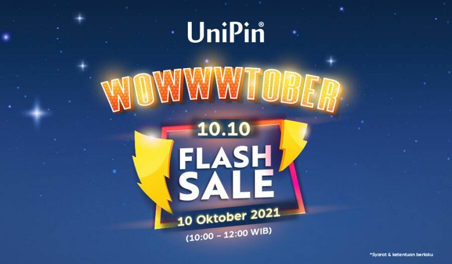 10.10  Flash Sale! Top Up UniPin Credits dan Dapatkan Diskon Sebesar Rp. 10.000!
