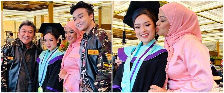 7 Momen Betharia Sonata dan Willy Dozan kompak hadiri wisuda anak